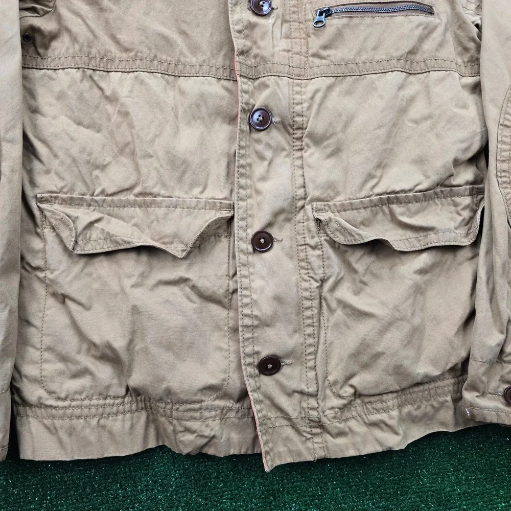 American Eagle Jacket Mens Medium Barn Coat Full Zip Utility Corduroy Collar Y2K